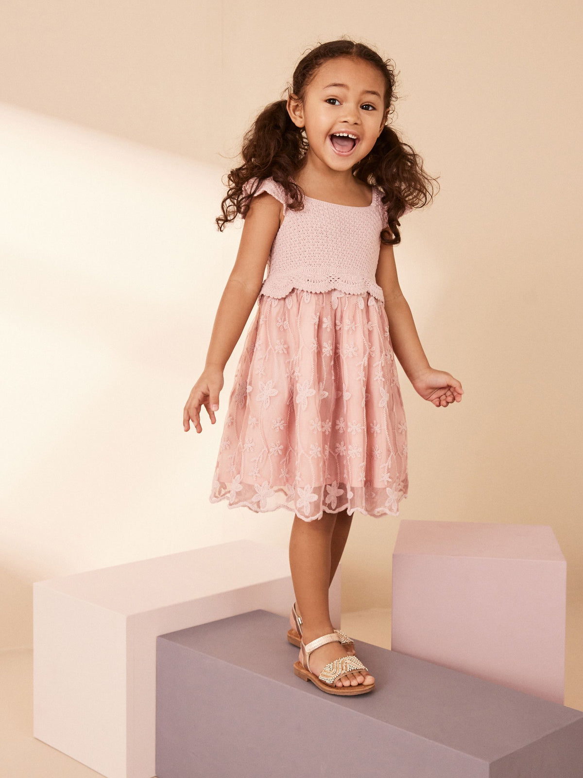 Pink Occasion Knit Dress (3mths-10yrs)