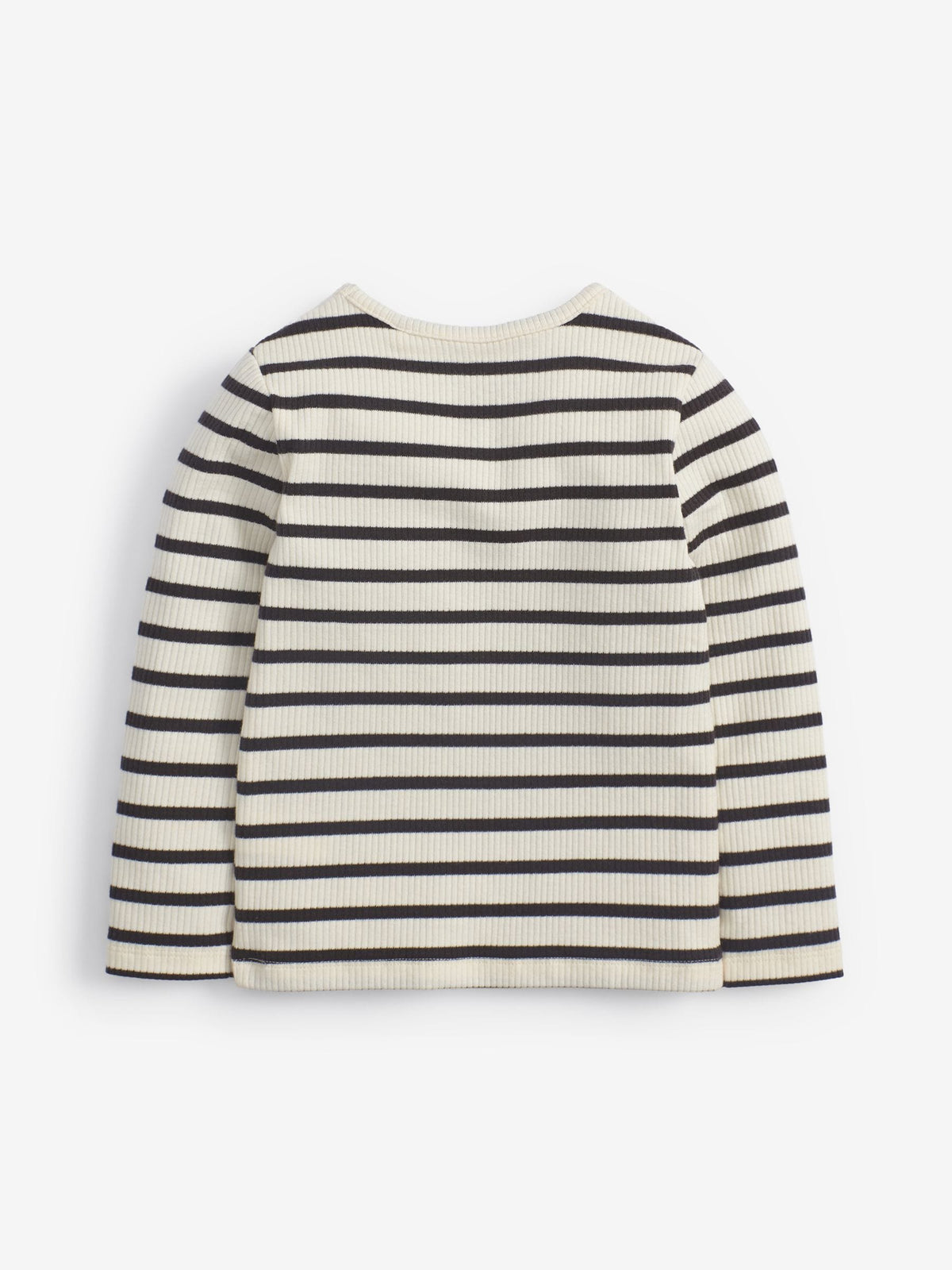 Black/White Stripe Cotton Rich Long Sleeve Rib T-Shirt (3mths-7yrs)