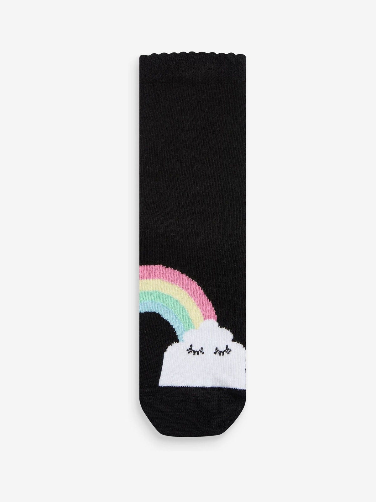 Black 5 Pack Cotton Rich Character Ankle School Socks