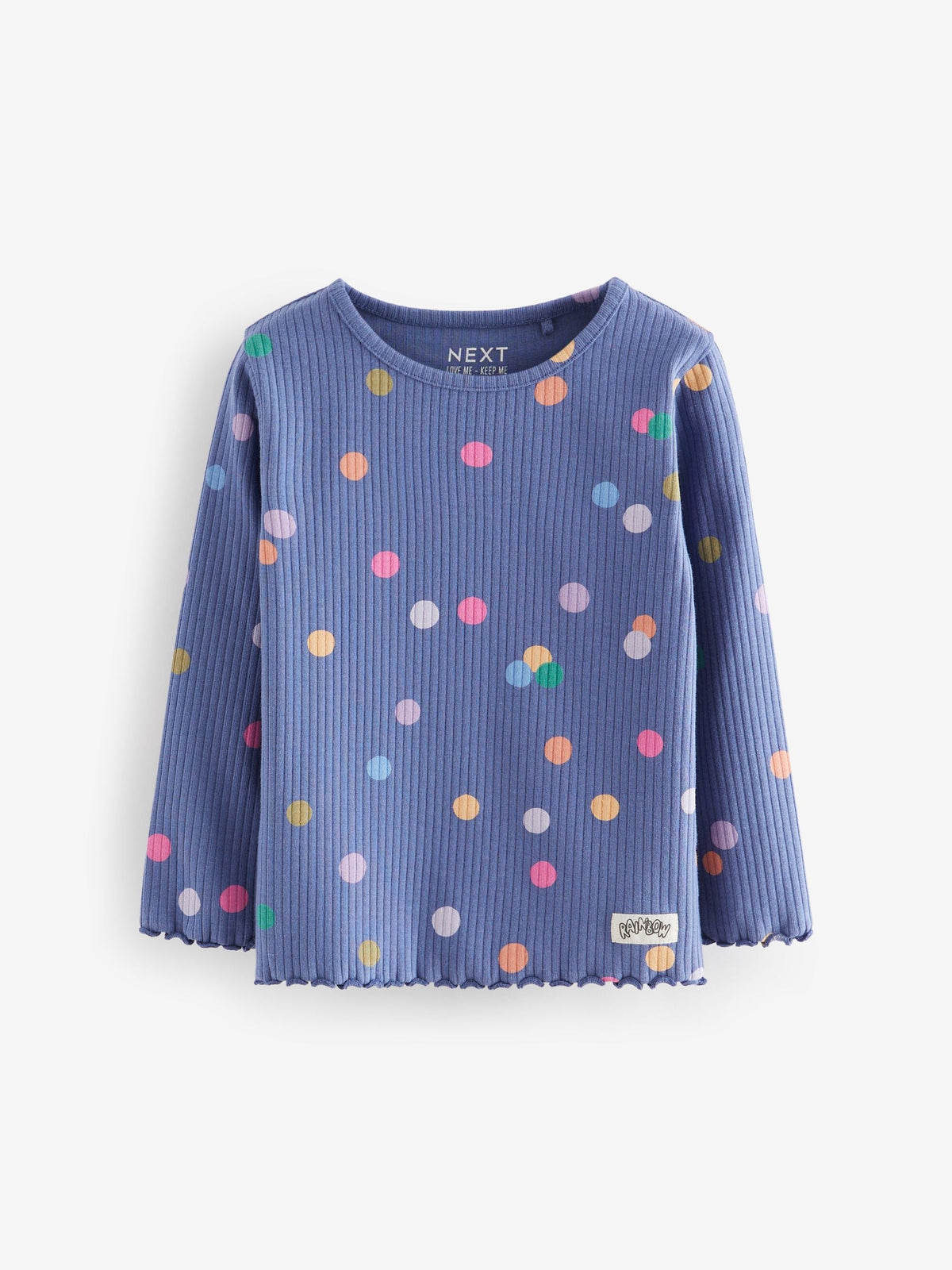 Orange Ribbed Long Sleeve Tops 5 Pack (3mths-7yrs)