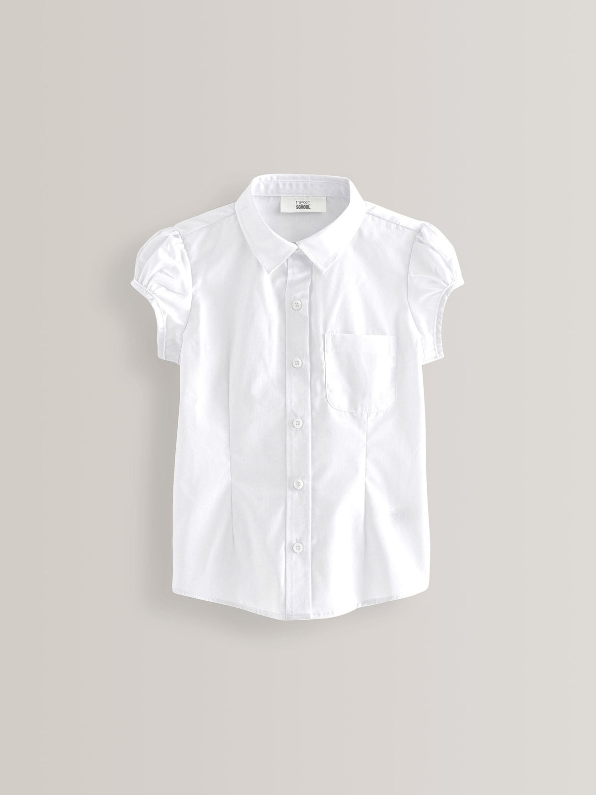 White 5 Pack Puff Sleeve School Shirts (3-16yrs)