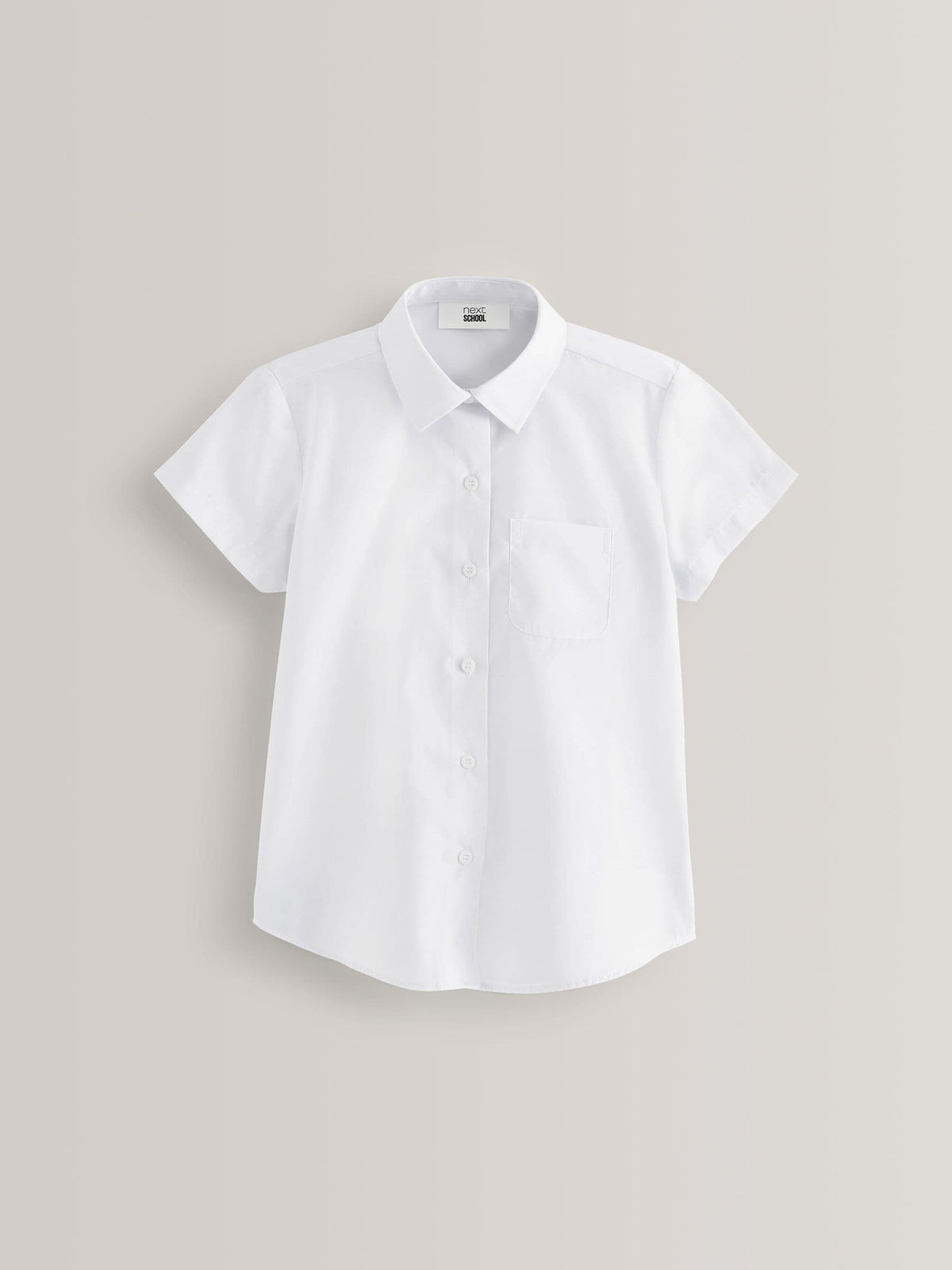 White Plus Fit 2 Pack Plus Fit Short Sleeve School Shirts (3-18yrs)