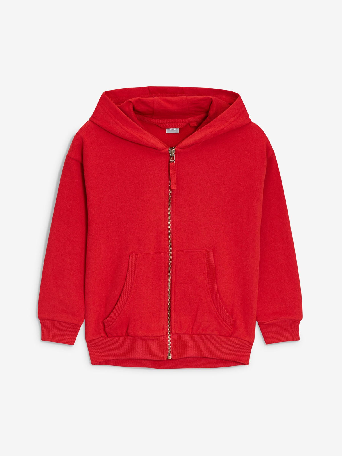 Red Cotton Rich Zip Through Sports Hoodie (3-16yrs)