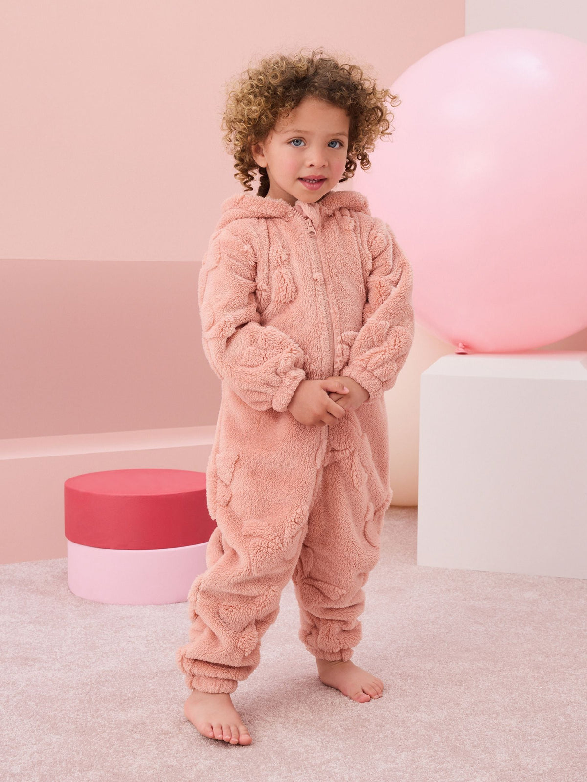 Pink Bow Fleece All-In-One (1.5-16yrs)