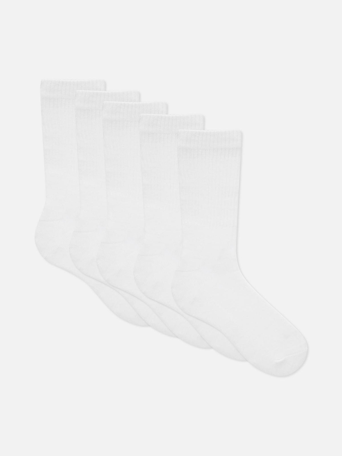 5pk Sports Socks - White