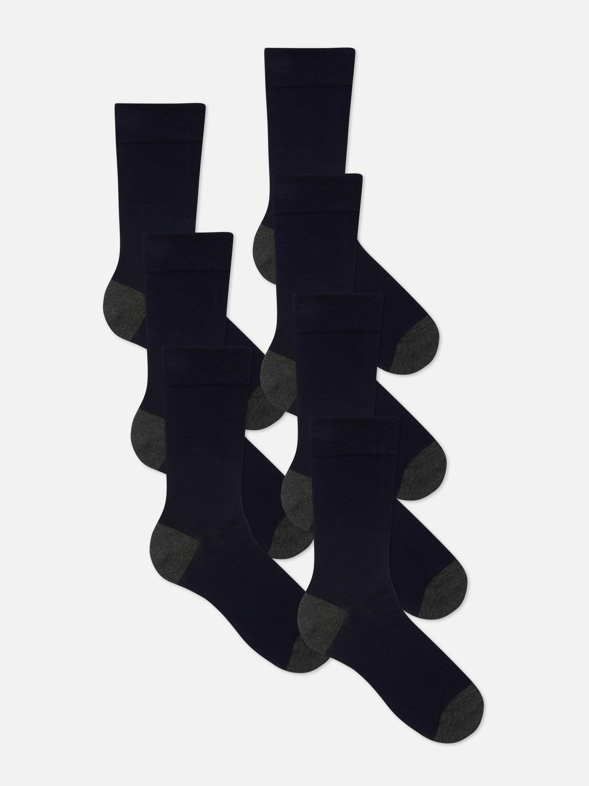 7pk Crew Socks - Navy