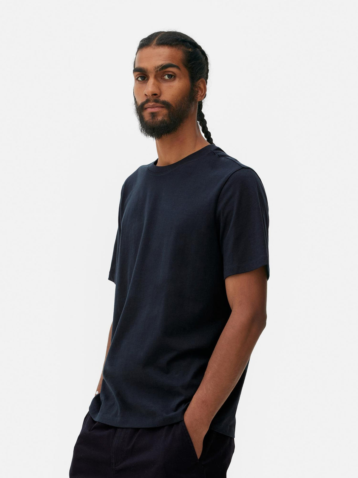 Crew Neck Regular Fit T-Shirt - Navy