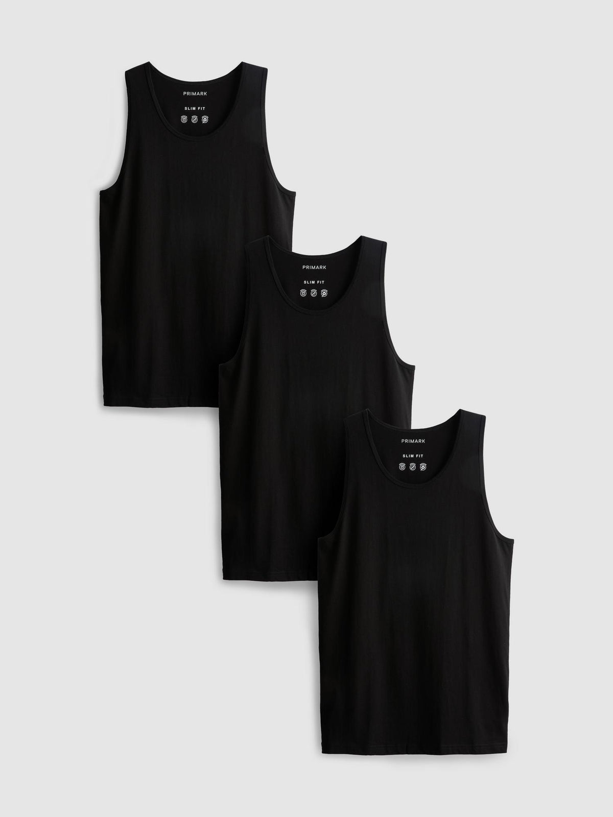 3pk Essential Vest Tops - Black
