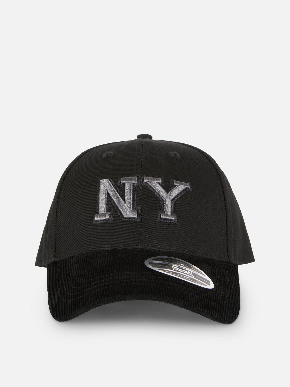 New York Embroidered Baseball Cap - Black