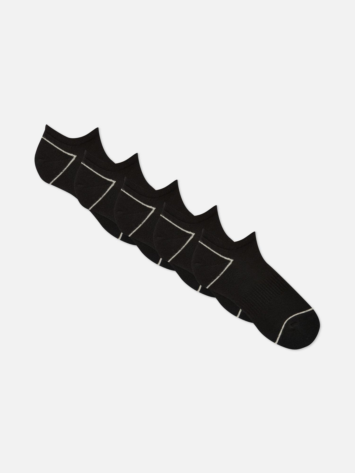 5pk Terry Trainer Socks - Black