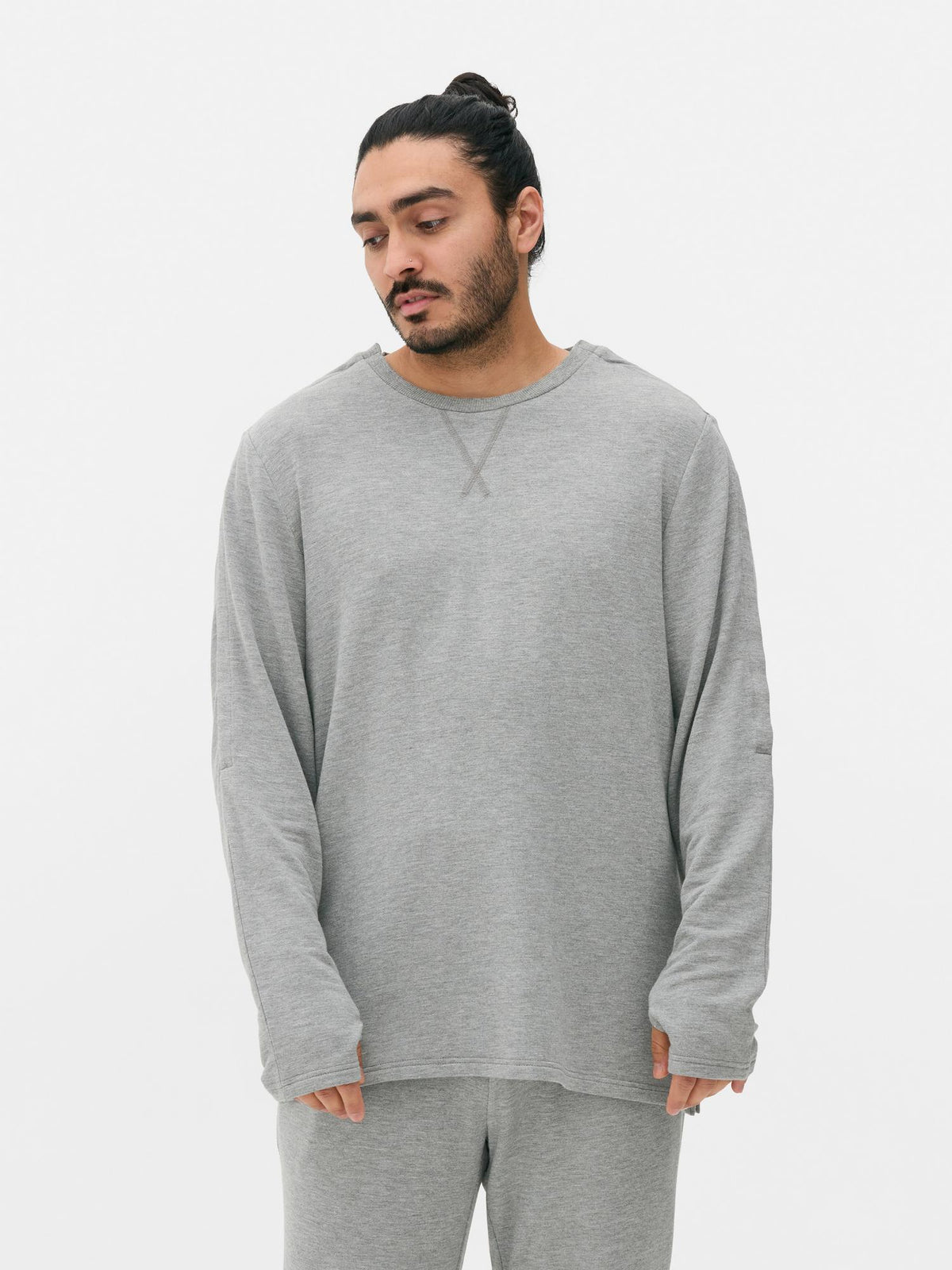 Adaptive Pyjama Top - Grey Marl