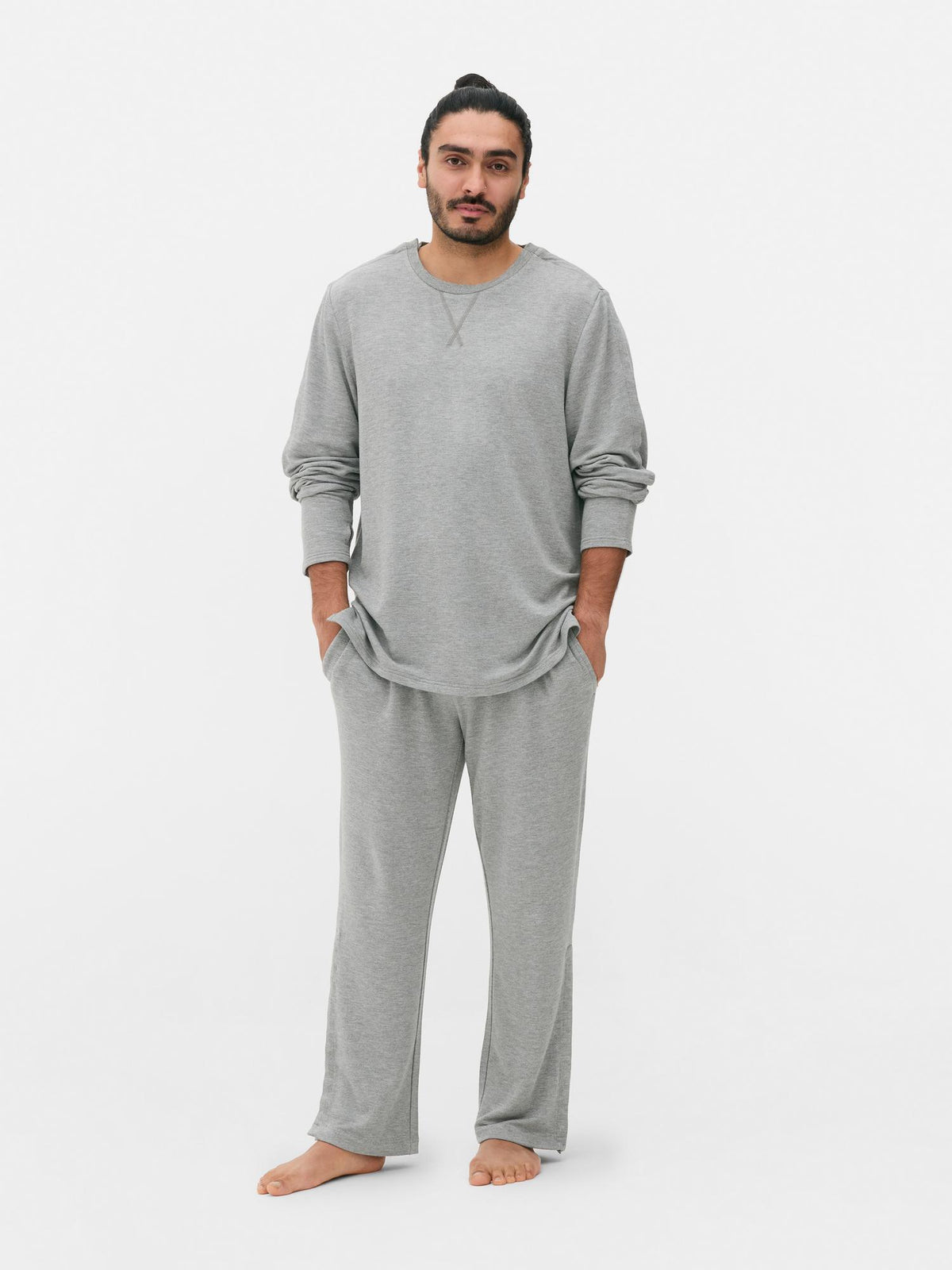 Adaptive Pyjama Top - Grey Marl
