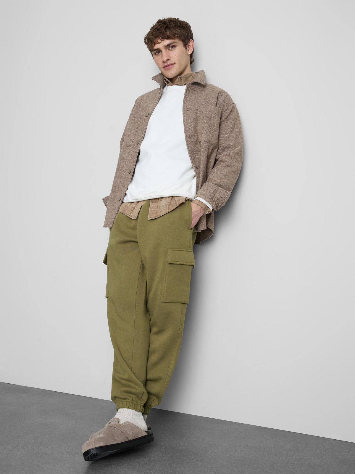 Cuffed Cargo Joggers - Khaki
