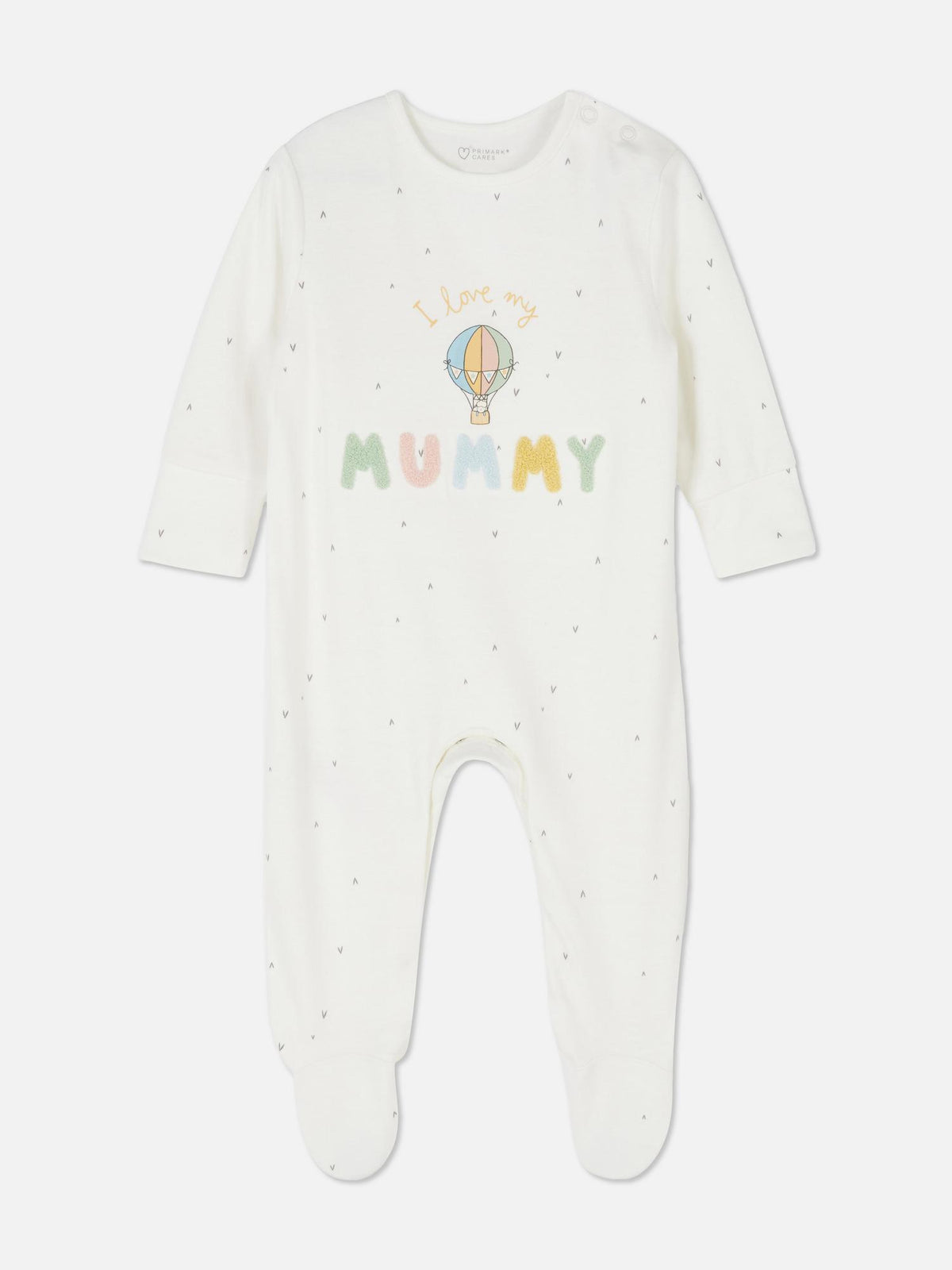 I Love My Mummy Sleepsuit - Ivory