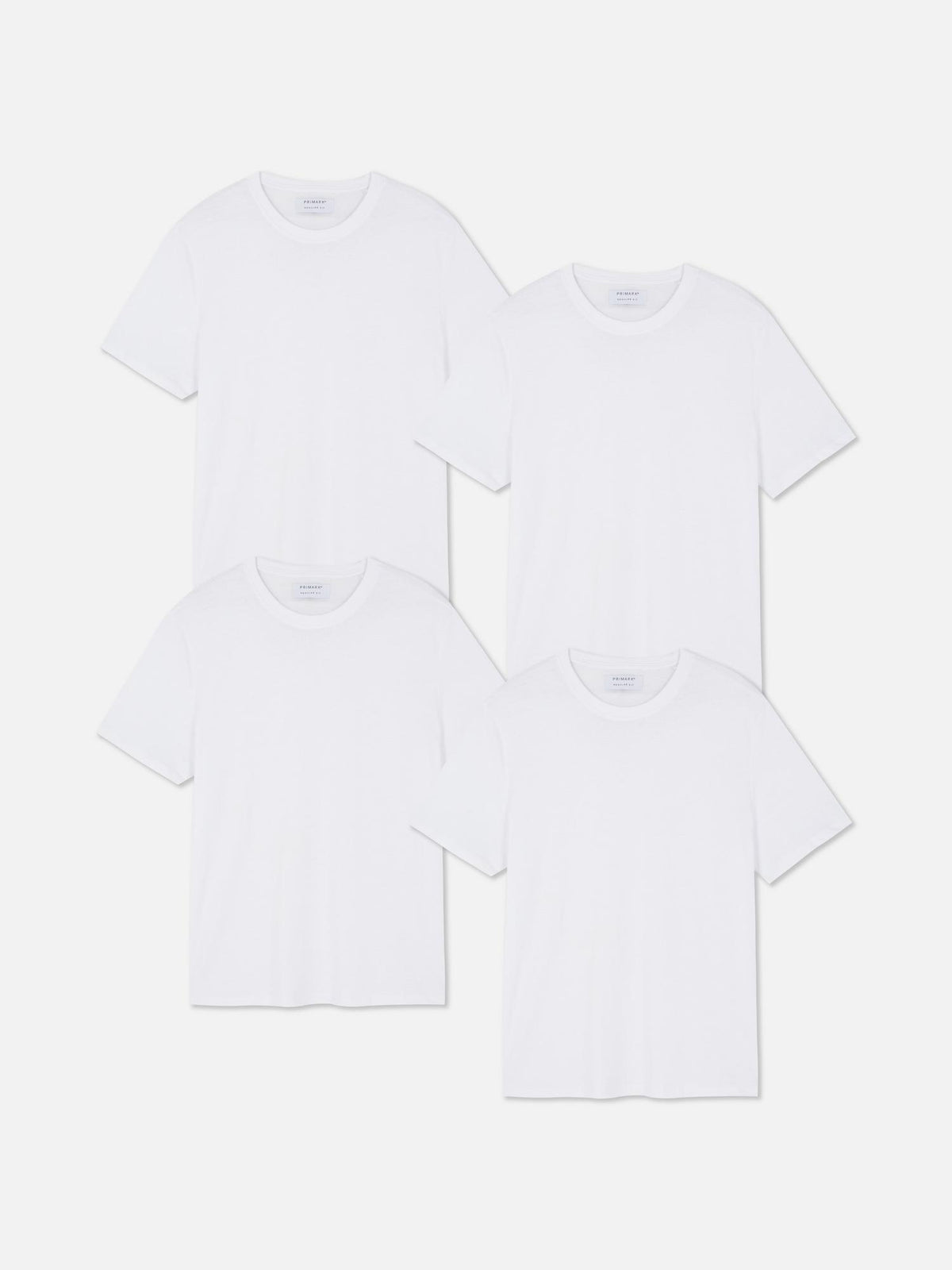 4pk Regular Fit Cotton T-Shirts - White