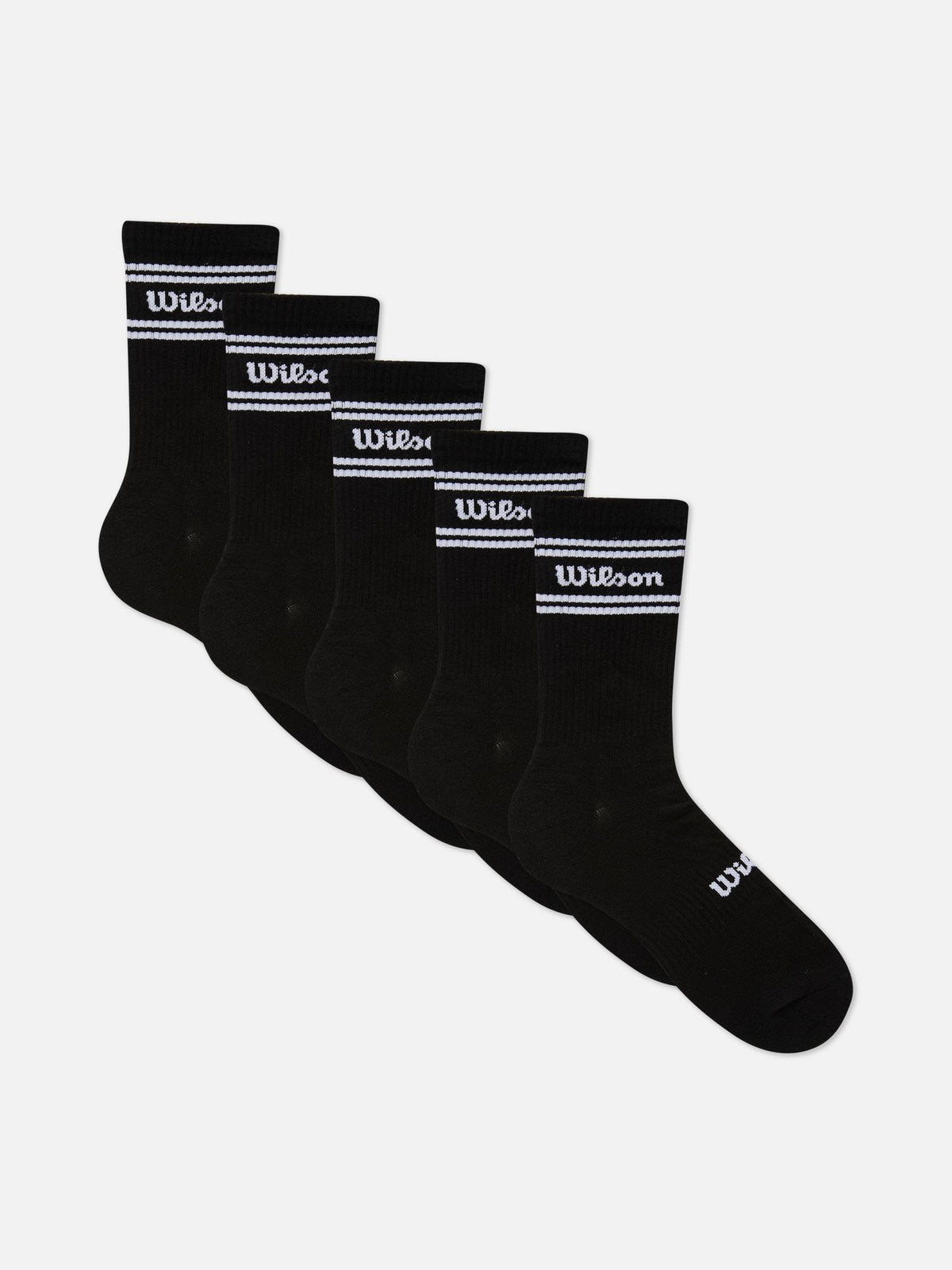 5pk Wilson Ankle Socks - Black