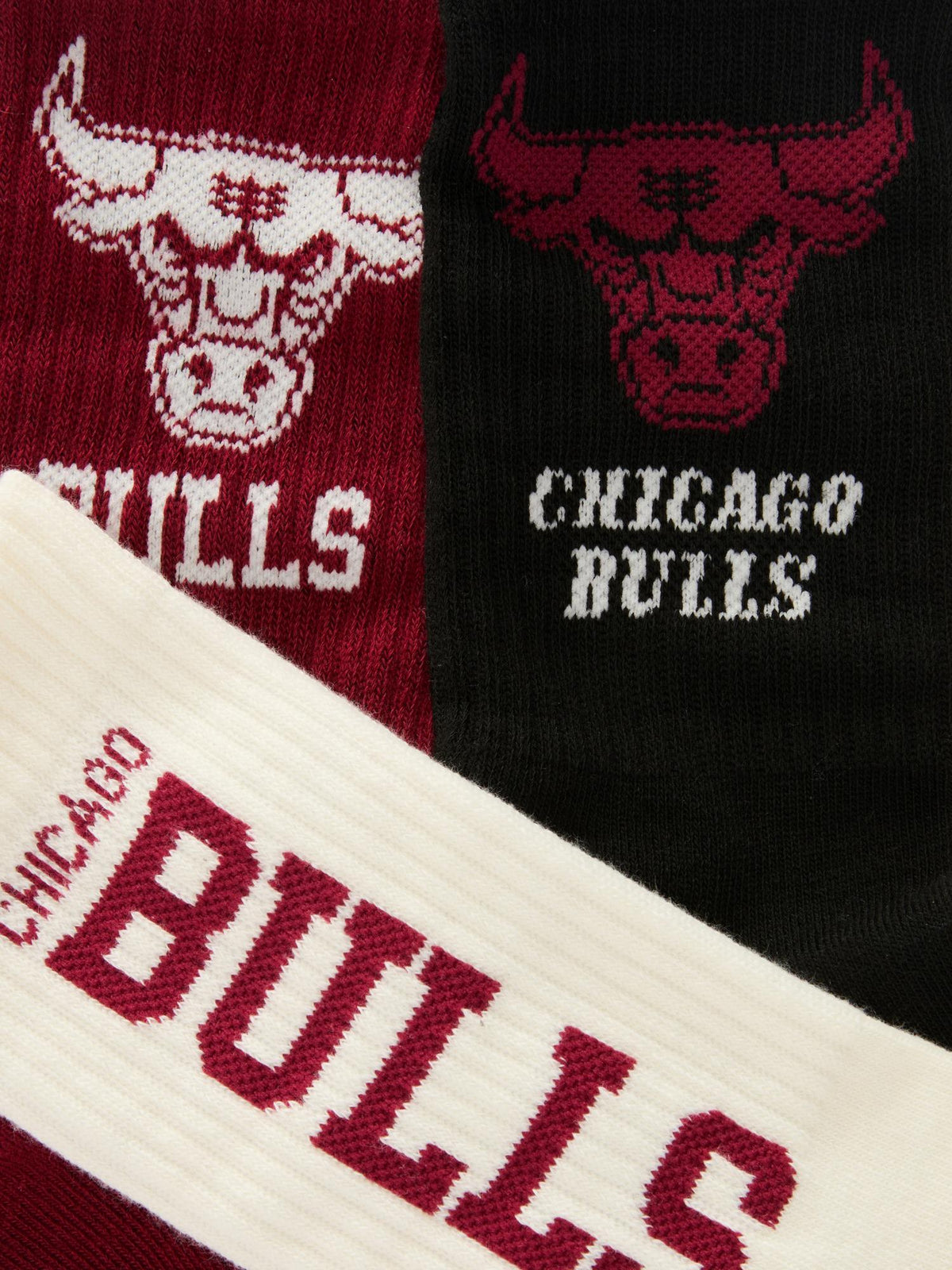 3pk NBA Chicago Bulls Crew Socks - Red