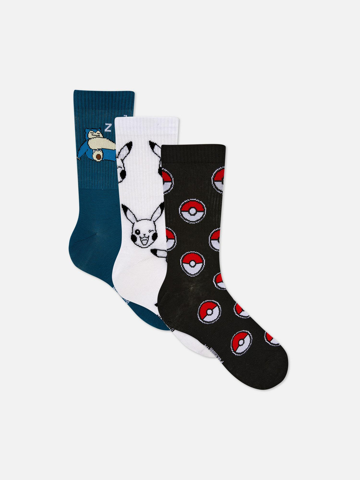 3pk Pokémon Crew Socks - Dark Green