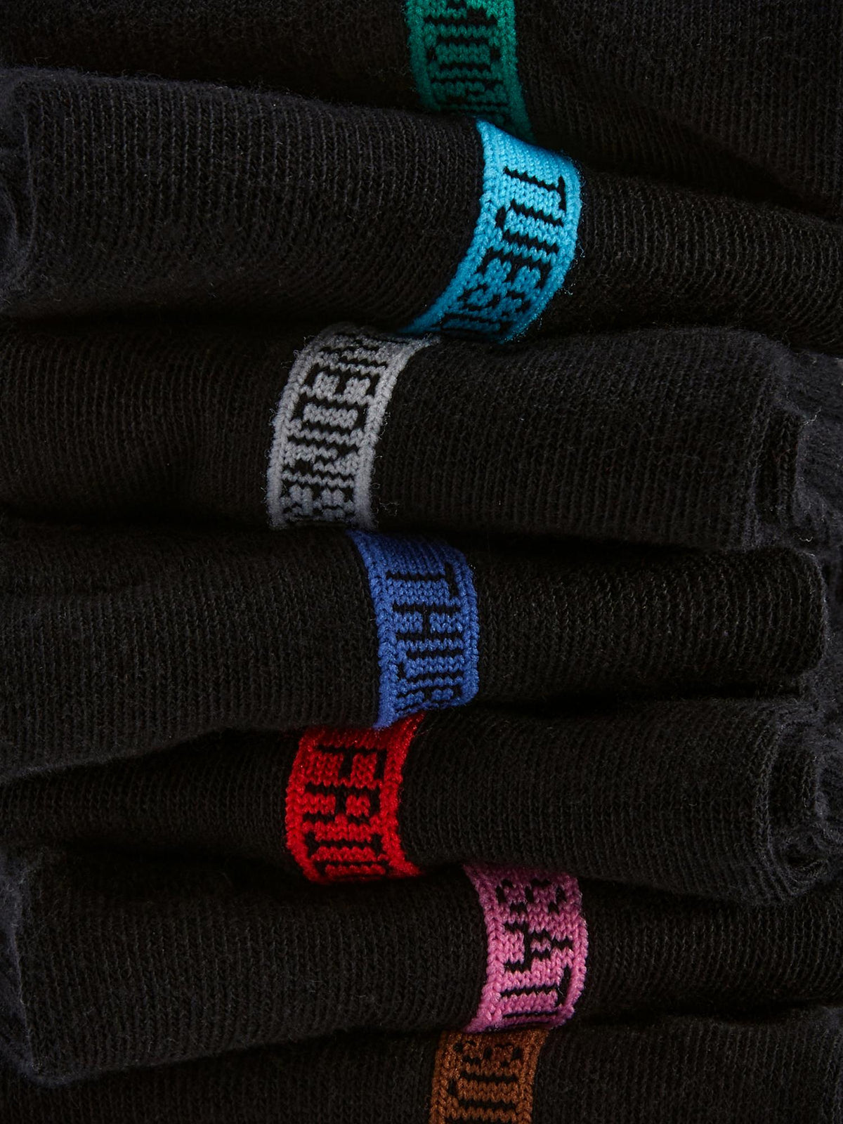 7pk Day Of The Week Socks - Black
