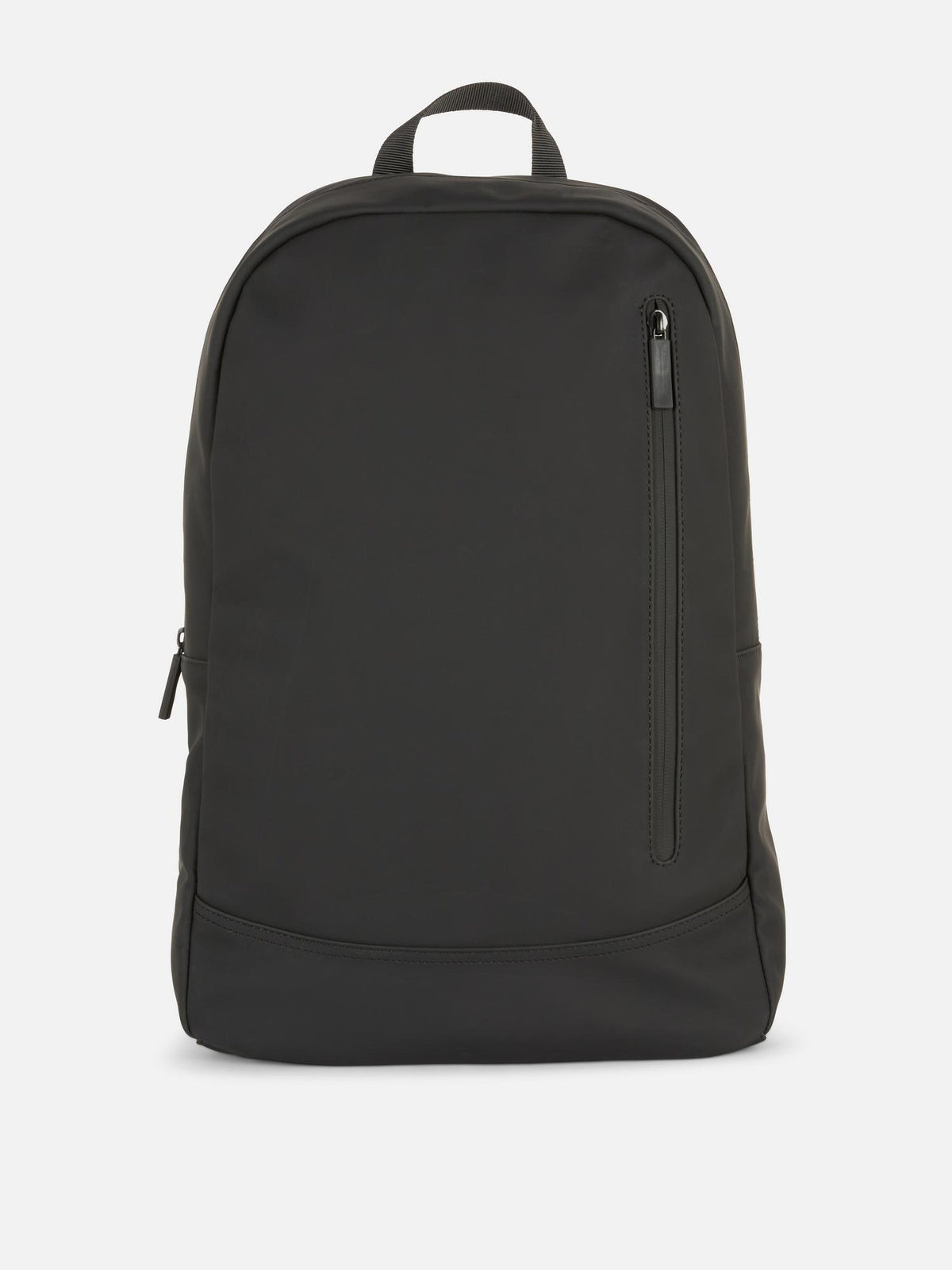 Casual Zip-Up Backpack - Black