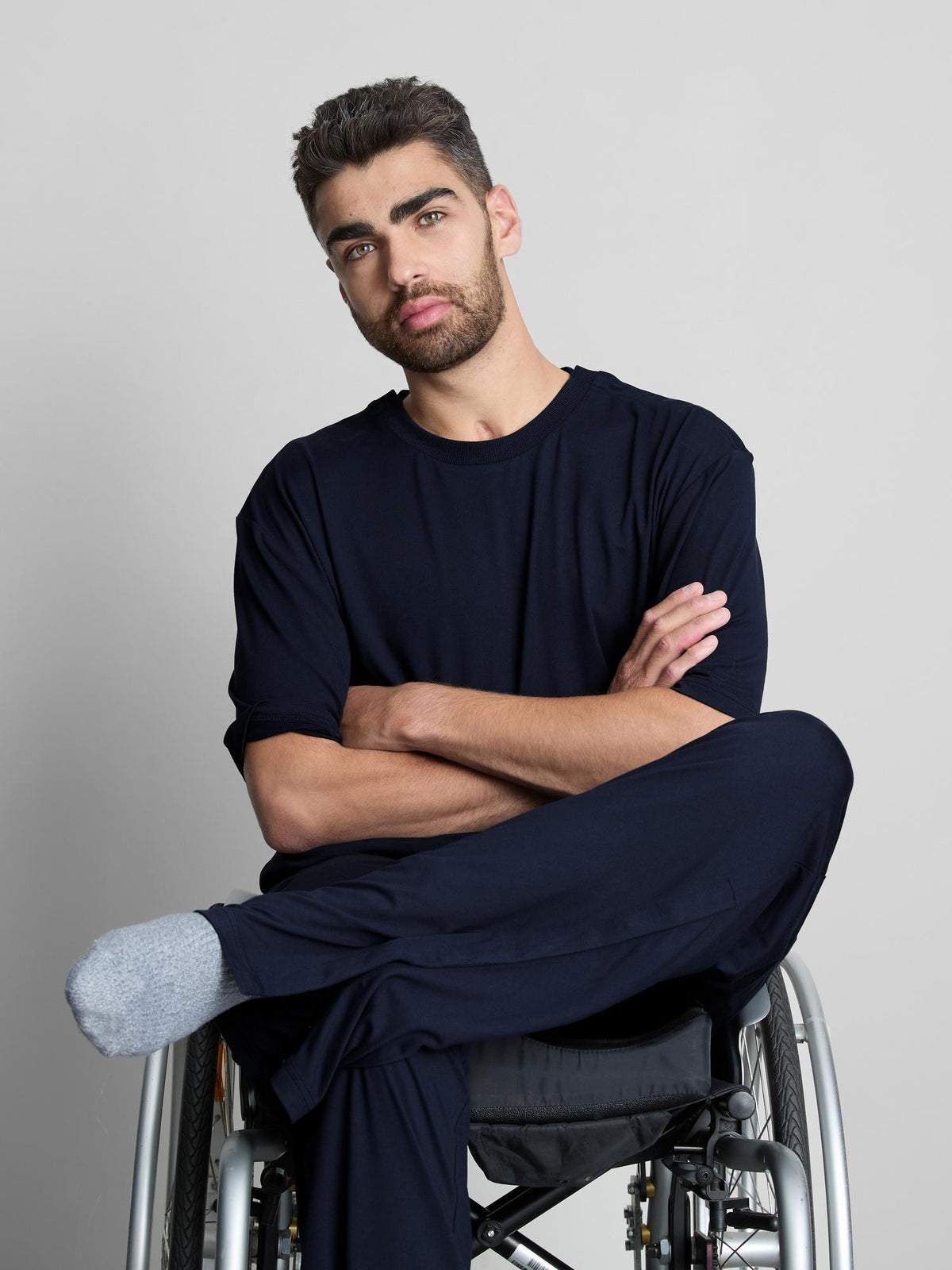 Adaptive Ultrasoft Short Sleeve T-Shirt - Navy