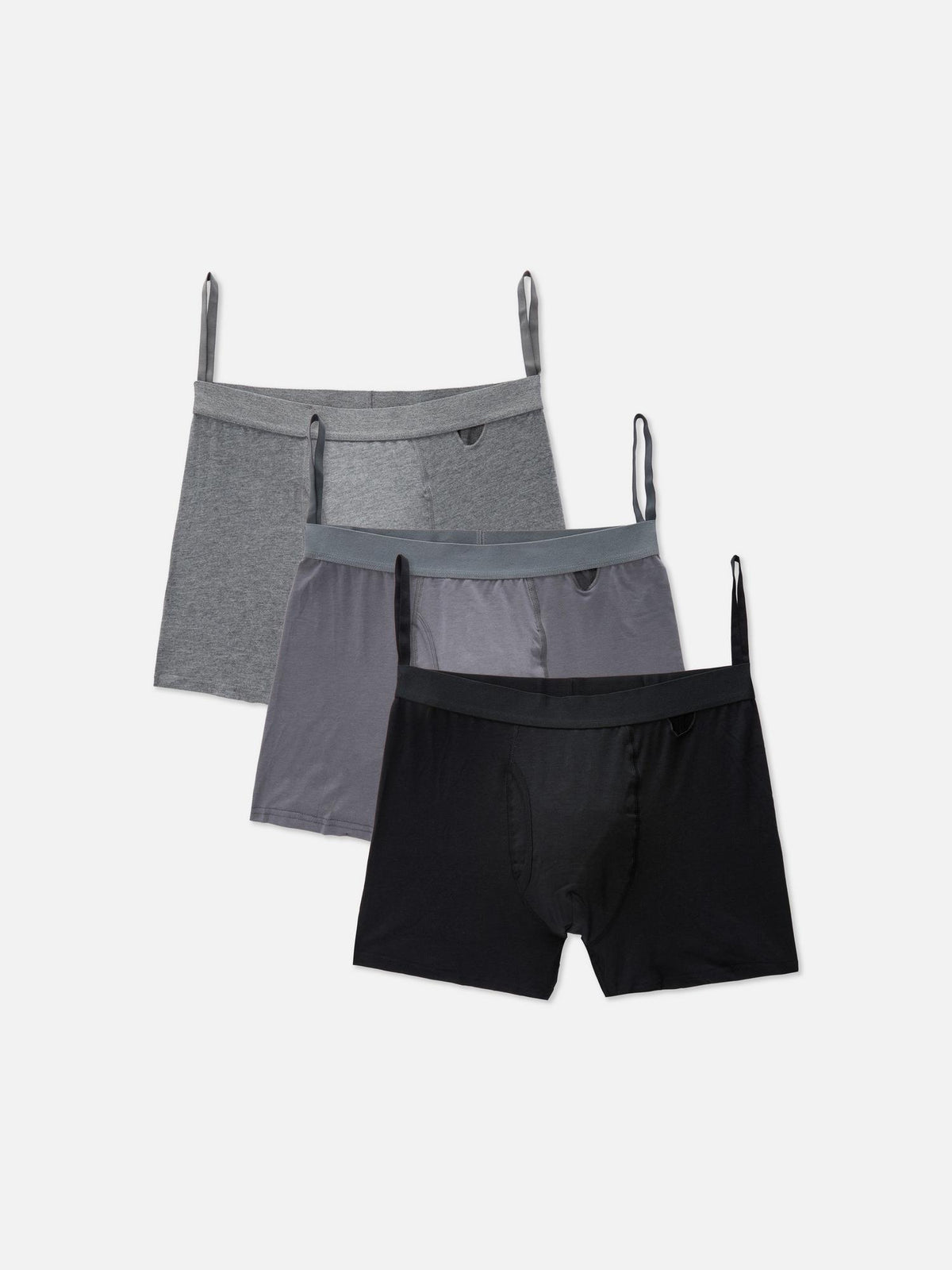 3pk Adaptive Boxer Shorts - Grey