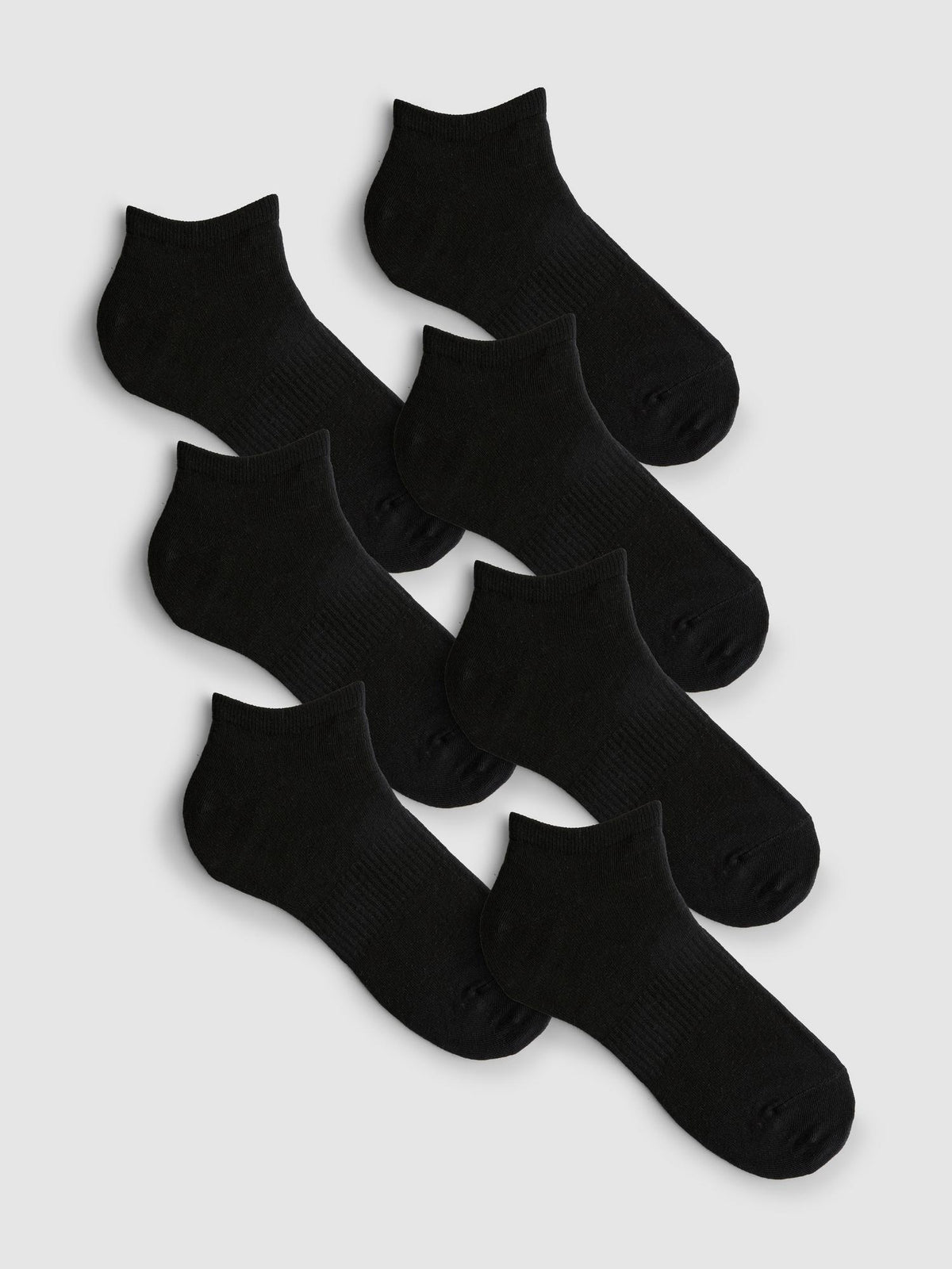 7pk Essential Trainer Socks - Black