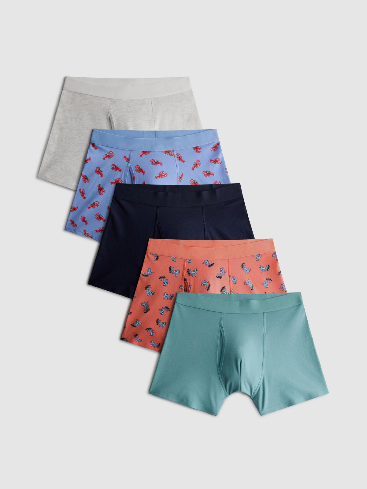 5pk Sea Floor Trunks - Blue