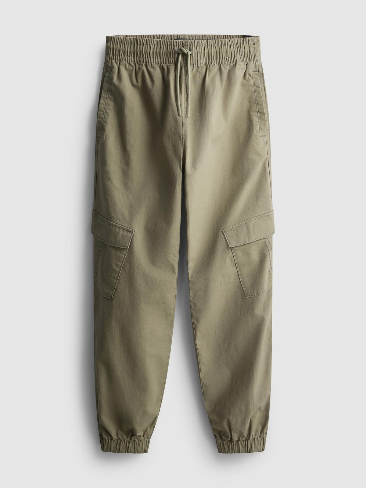 7-15yrs | Cuffed Cargo Trousers - Khaki
