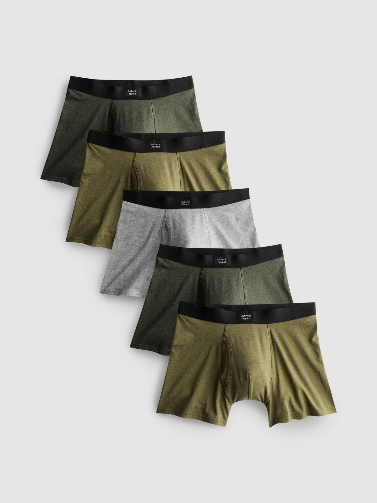 5pk Marl Trunks - Khaki