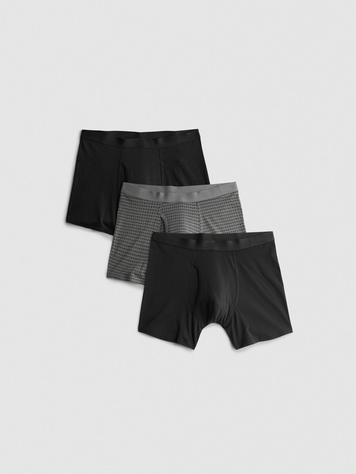 3pk Essential Trunks - Grey