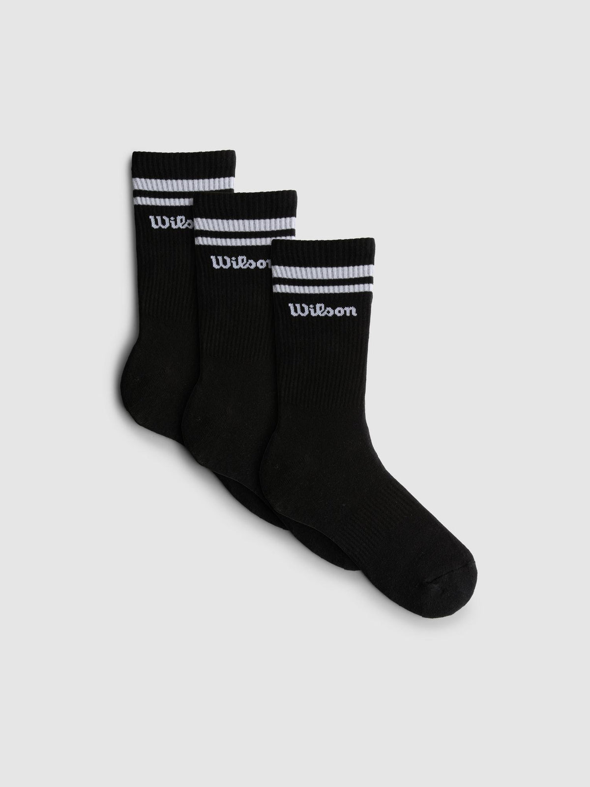 3pk Wilson Sports Socks - Black
