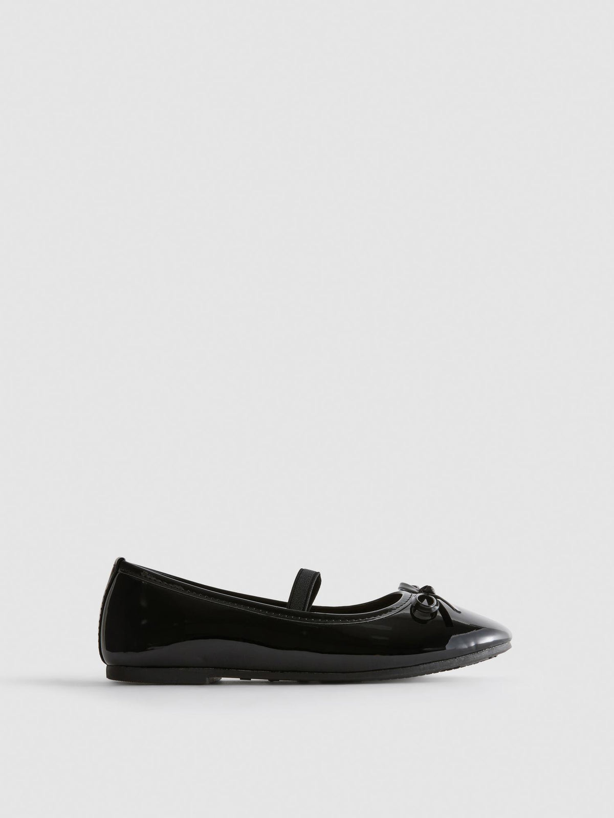 Patent Ballet Pumps - Black