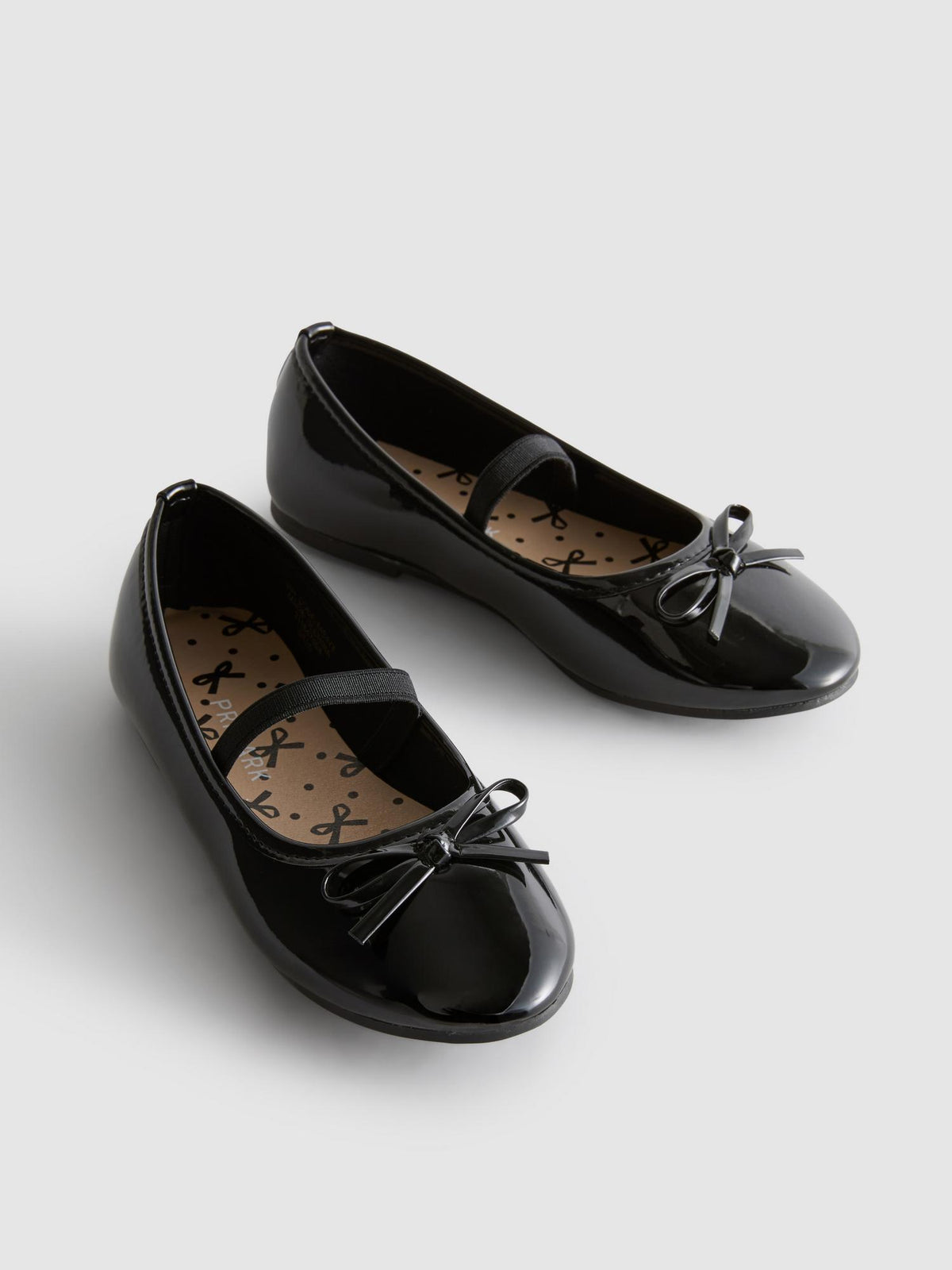 Patent Ballet Pumps - Black