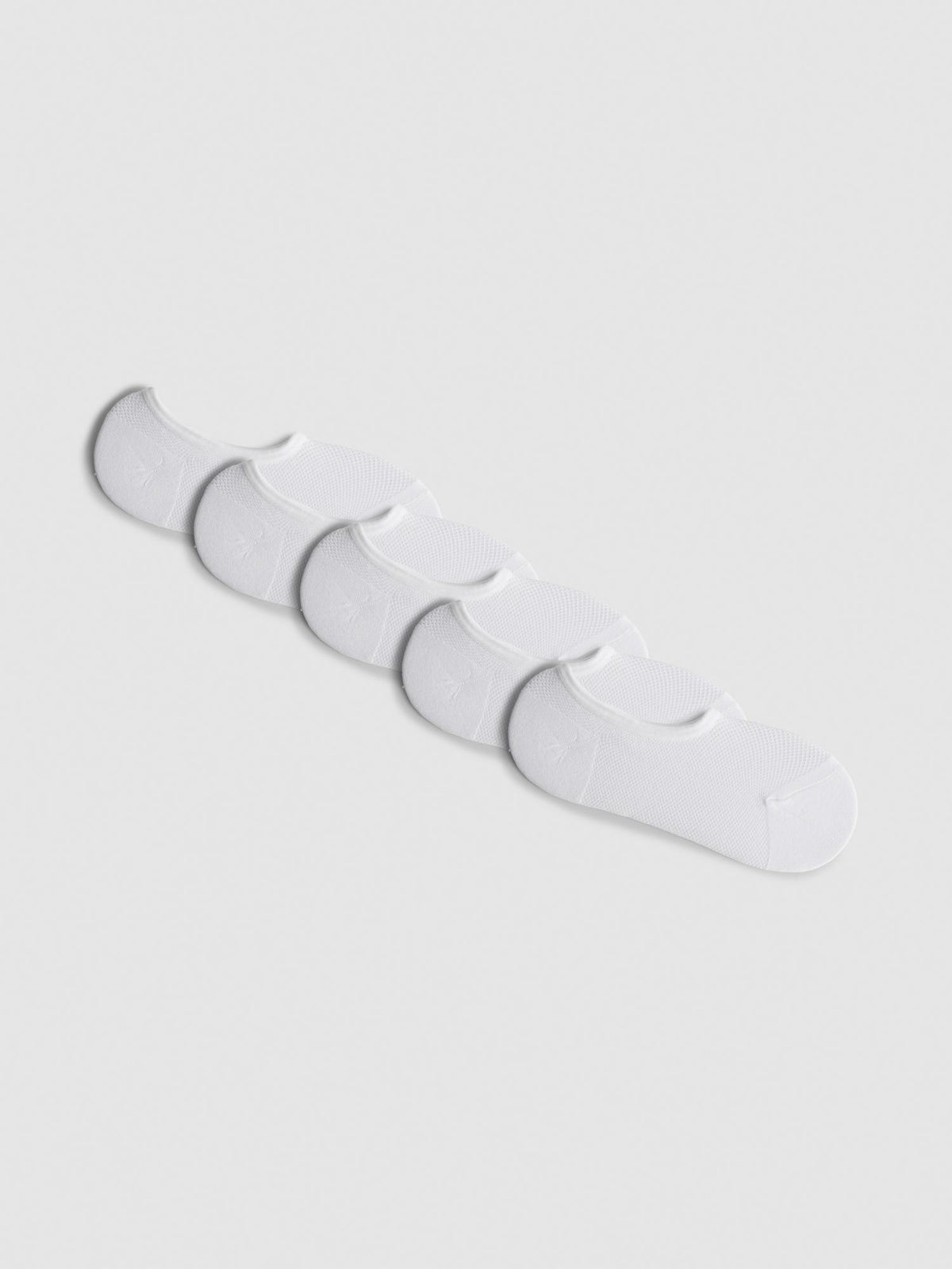 5pk Mesh Invisible Socks - White