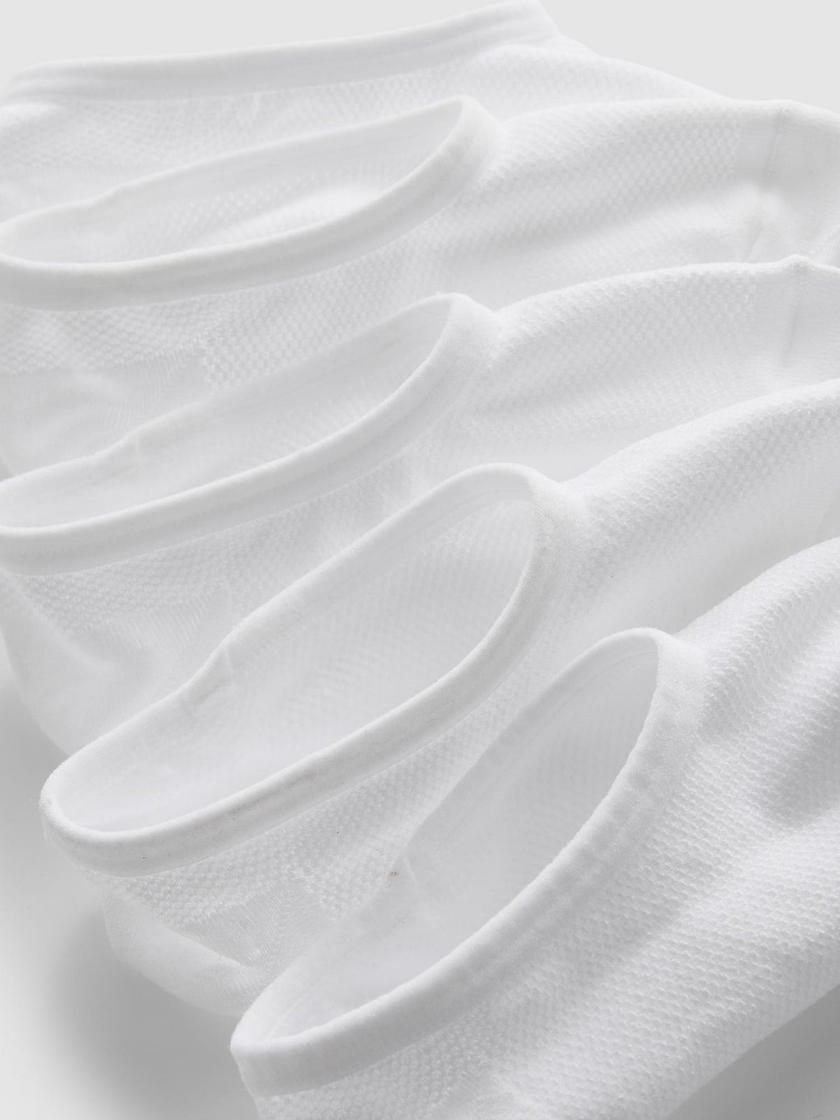 5pk Mesh Invisible Socks - White