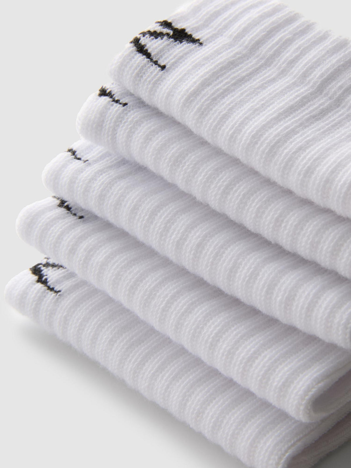 5pk Active Quarter Crew Socks - White