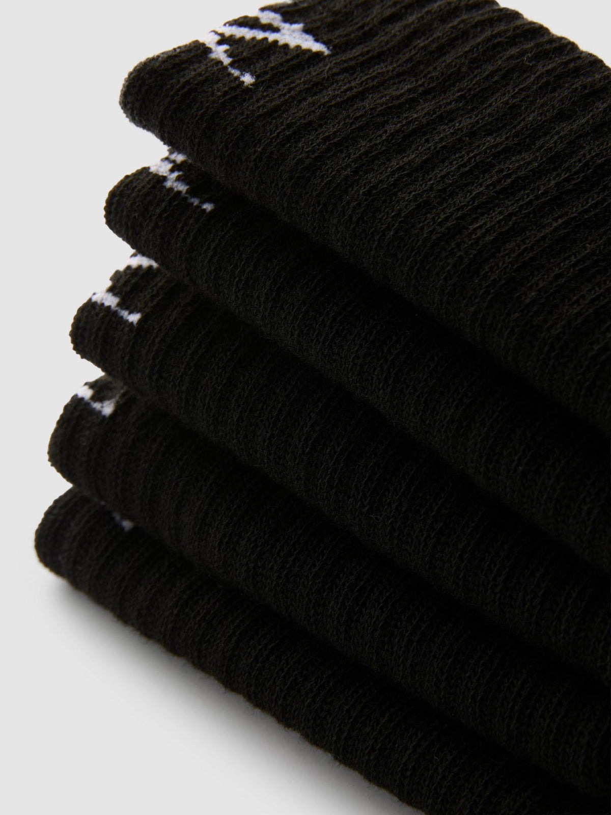5pk Active Quarter Crew Socks - Black