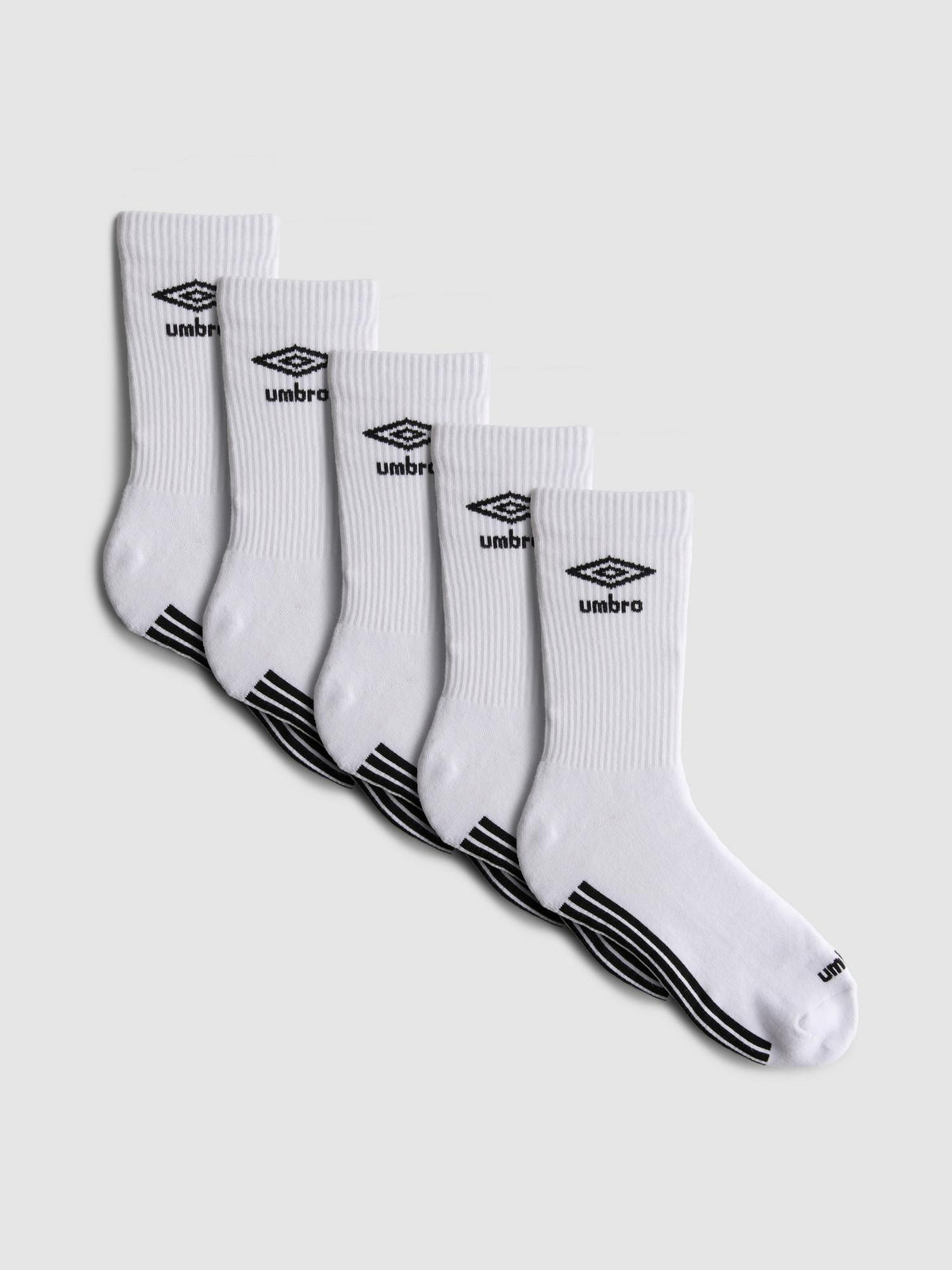 5pk Umbro Sports Socks - White