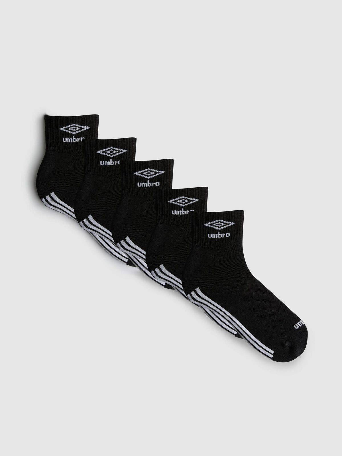 5pk Umbro Trainer Socks - Black