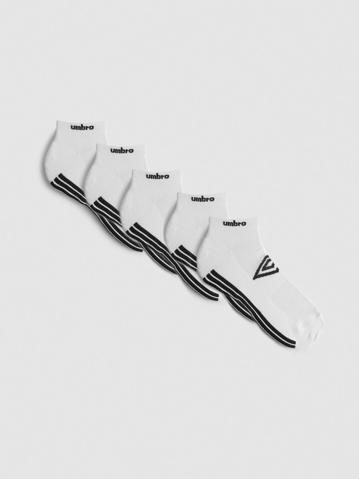 5pk Umbro Trainer Socks - White