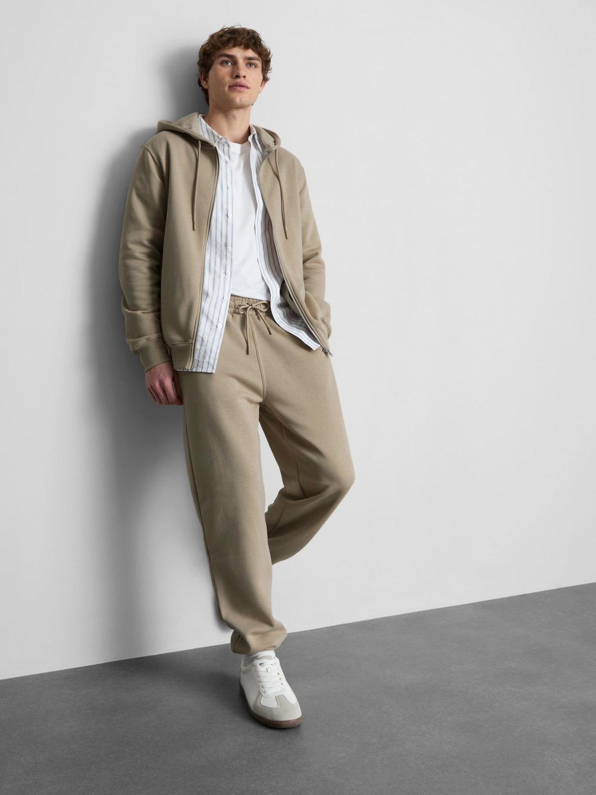 Essential Zip-Up Hoodie - Stone
