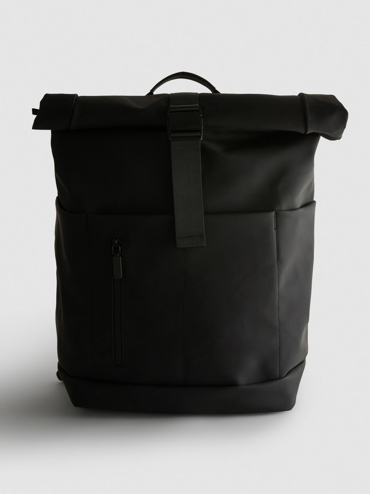 Roll Top Backpack - Black