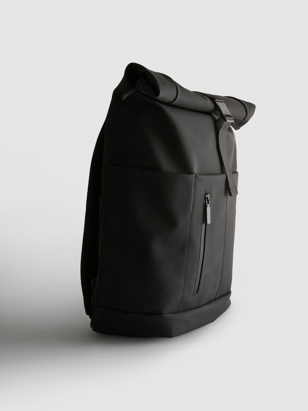Roll Top Backpack - Black