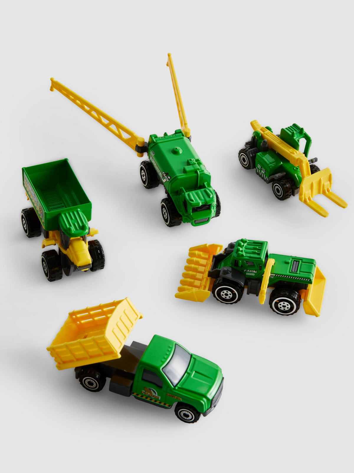 5-Piece Farm Tractor Toy Set - Green