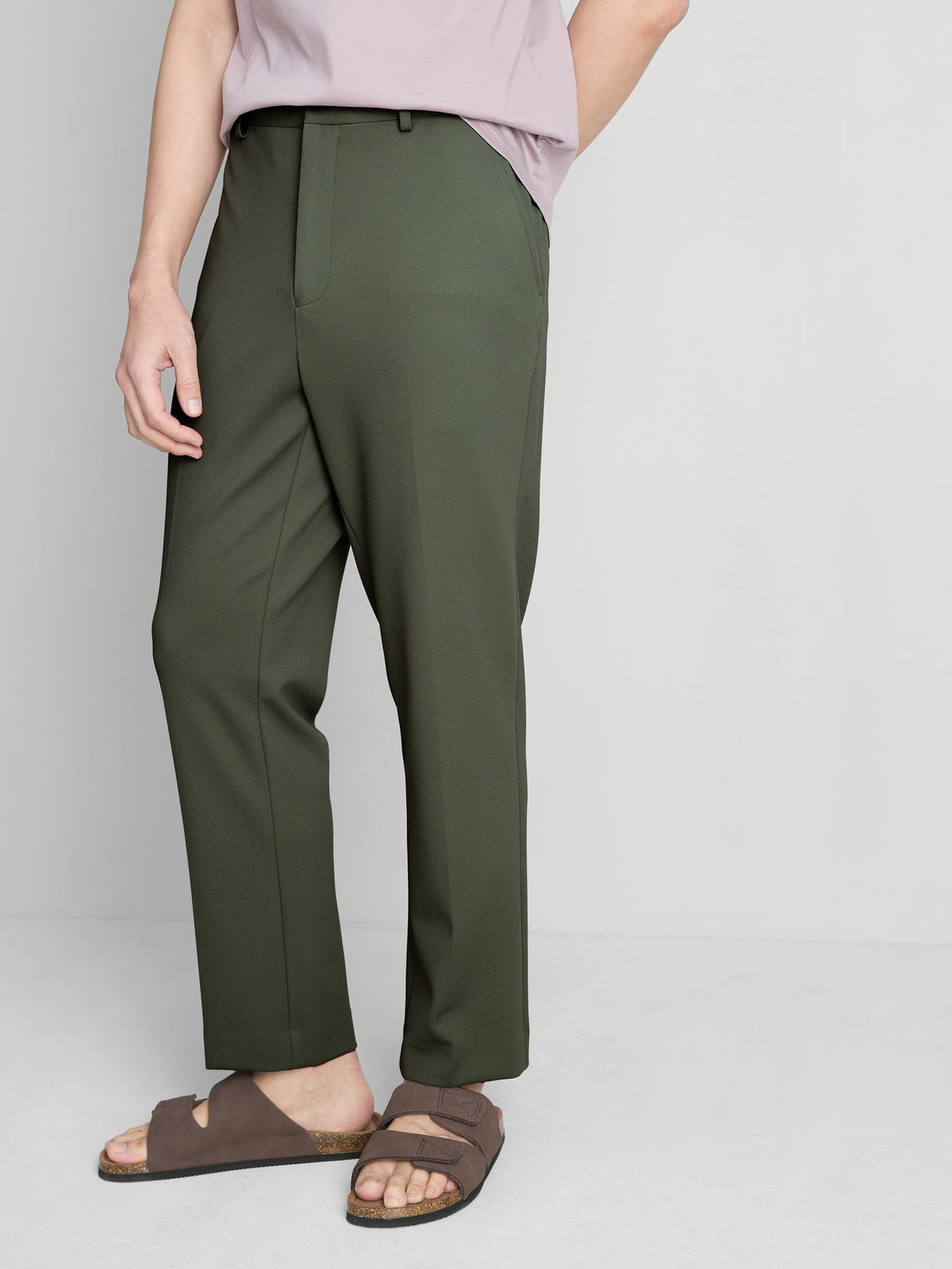 The Edit Regular Fit Trousers - Dark Green