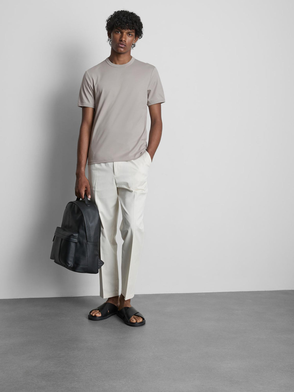 The Edit Slim Fit Cotton T-Shirt - Grey