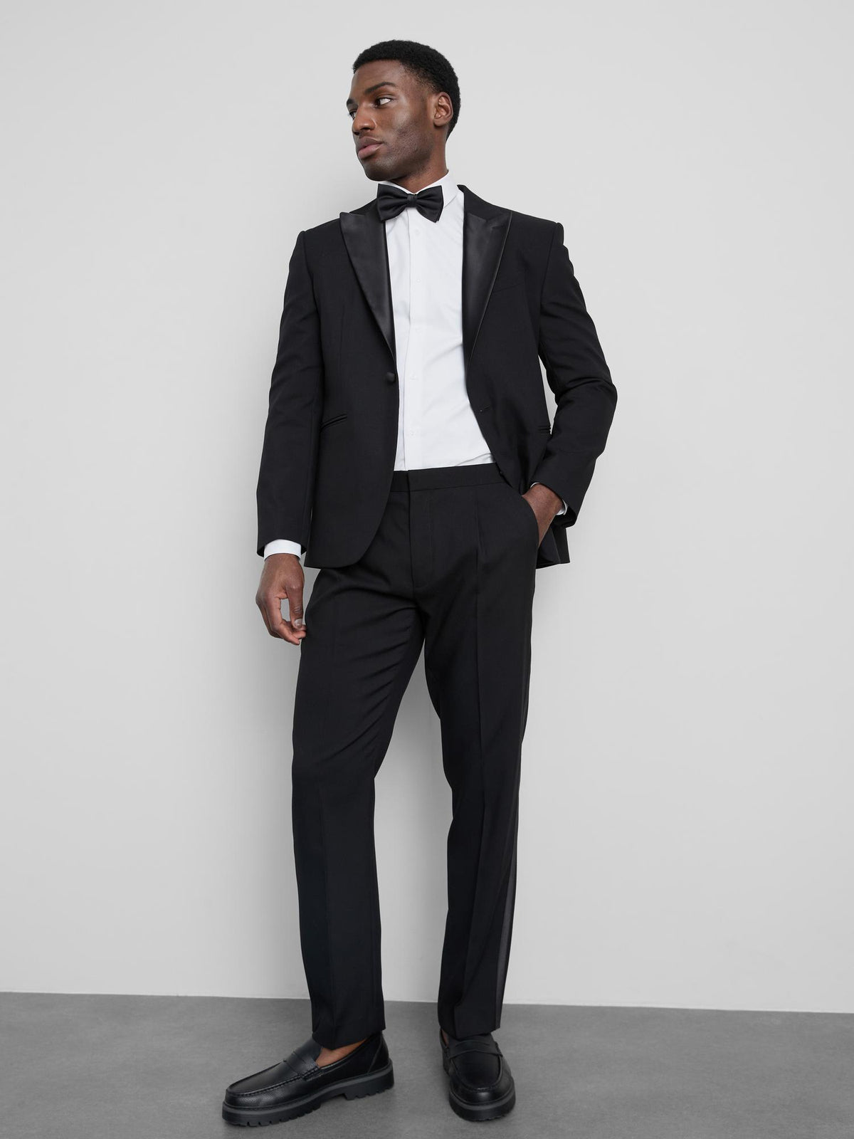 Bow Tie and Regular Fit Shirt Set - White