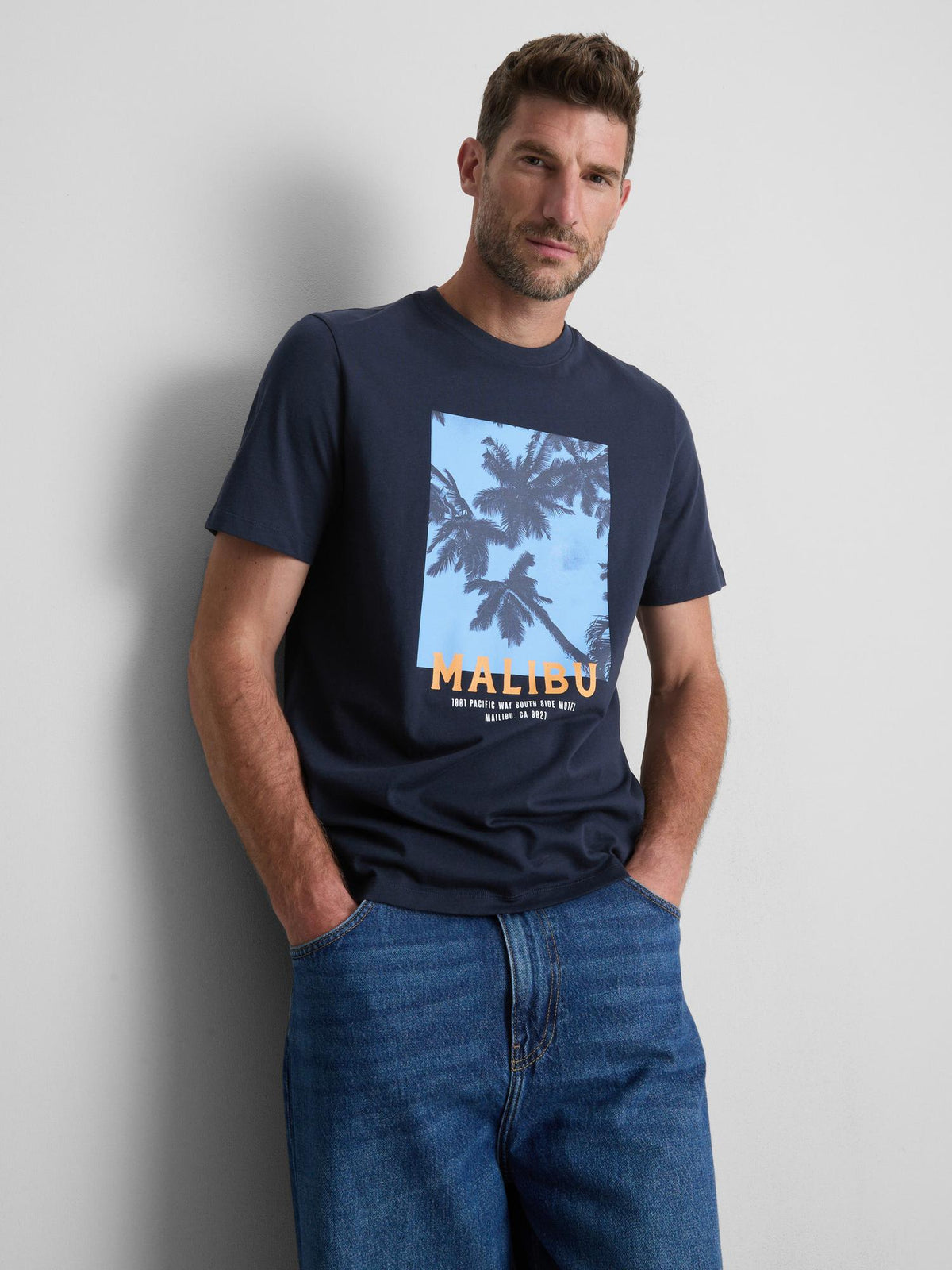 Malibu Graphic T-Shirt - Navy