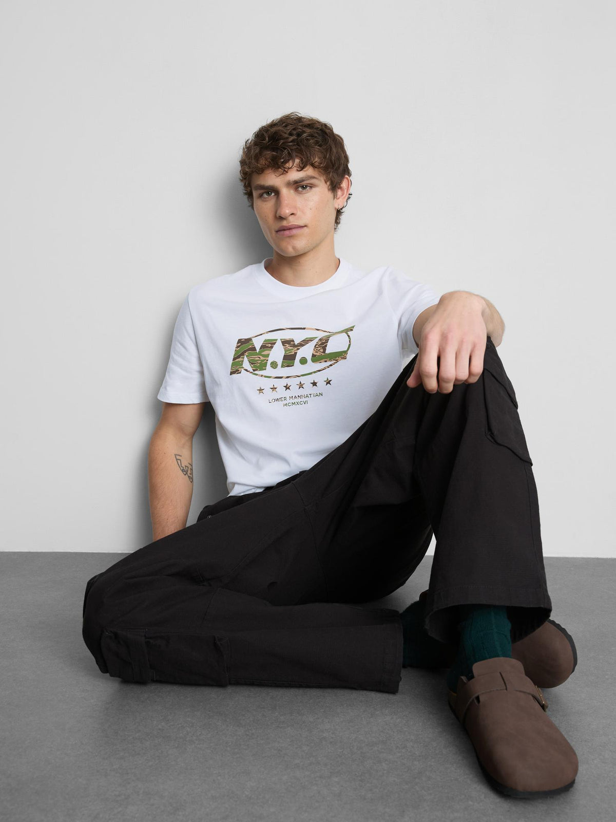NYC Camo Graphic T-Shirt - White
